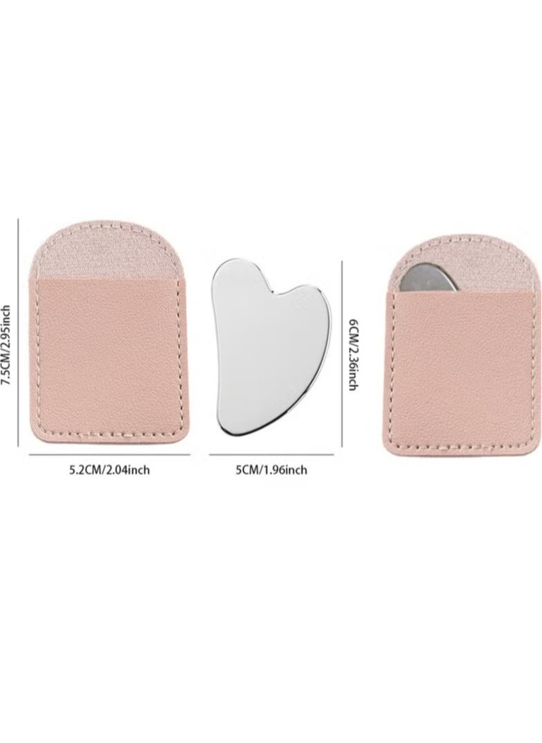 Generic Stainless Steel Gua Sha Facial Tools, Metal Guasha Scraping Massage Tool, Face Sculpting Tool，Lymphatic Drainage Massage Scraper for Face, Eyes, Neck, Body  - Image 2