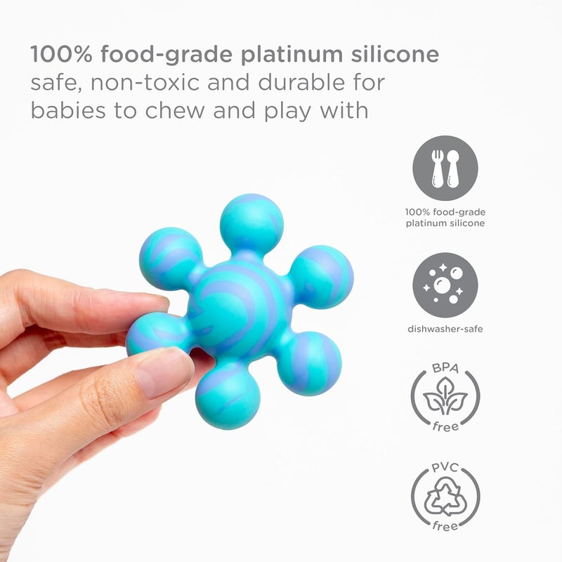 Ubbi Joinibble Teether for Babies FoodGrade Platinum Silicone Soothes Teething and Massages Gums BPA and PVCFree 5 Pack - Image 3