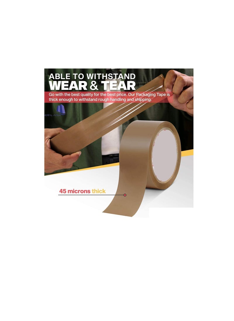 ROBUSTLINE Robustline Brown Packaging Tape 2 Inch for Parcels and Boxes - This Brown Packing Tape Provides a Strong, Secure and Sticky Seal for Your Cardboard Boxes and for Moving House (50 YRD). (8)  - Image 3