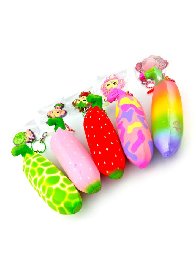 Generic - Punimaru PU Polyurethane Foam Mini Slow Rebound Wet Soft Banana Food Squishy Toy Pendant-Color:Color-Specifications:3*3*12cm - Image 1