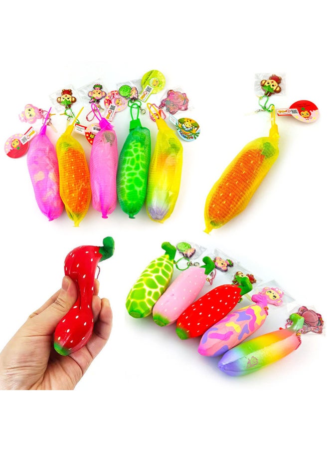 Generic - Punimaru PU Polyurethane Foam Mini Slow Rebound Wet Soft Banana Food Squishy Toy Pendant-Color:Color-Specifications:3*3*12cm - Image 1