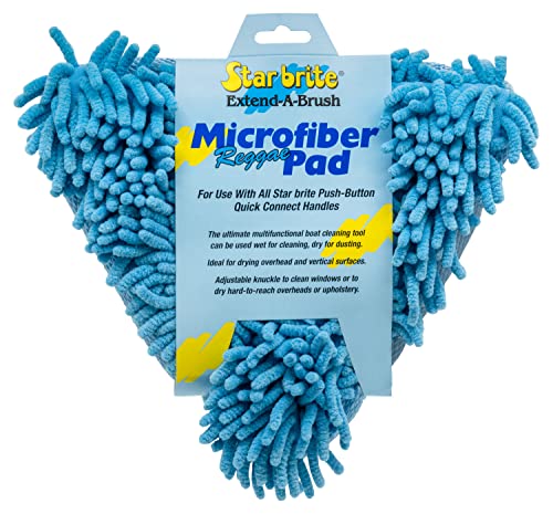 STAR BRITE Reggae WetDry Pad Super Absorbent Microfiber for Boat Car RV ScratchFree Cleaning with Articulated Base 040128 - Image 1