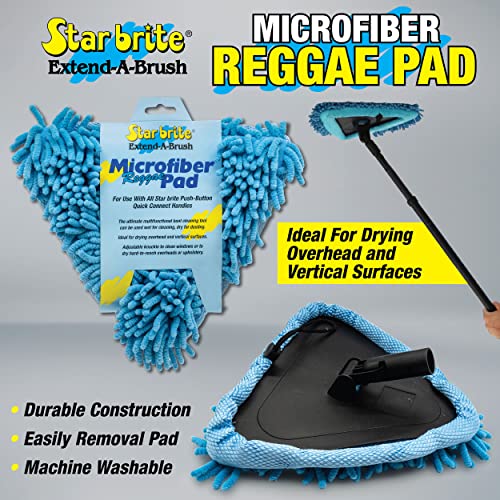 STAR BRITE Reggae WetDry Pad Super Absorbent Microfiber for Boat Car RV ScratchFree Cleaning with Articulated Base 040128 - Image 3