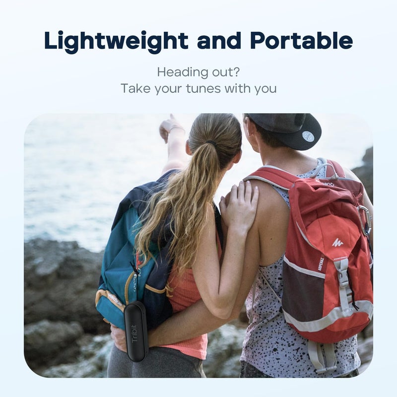 Tribit XSound Go Bluetooth Speaker, 16W Portable Wireless Speaker with Loud Sound, 24H Playtime, IPX7 Waterproof, Custom EQ, XBass, BT5.3, TWS Pairing, Type-C, Outdoor/Home/Travel/Beach/Shower (Black) - Image 5