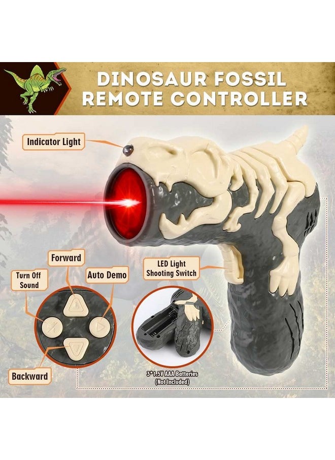 Mini Tudou - Remote Control Dinosaur Toys For Kids,Light Tracing Rc Jurassic Spinosaurus Dinosaur Toys W/Auto Spray And Realistic Light & Roaring,Walking Robot Dinosaur Toys For Boys Girls 3 5 4 7 8 12 - Image 1