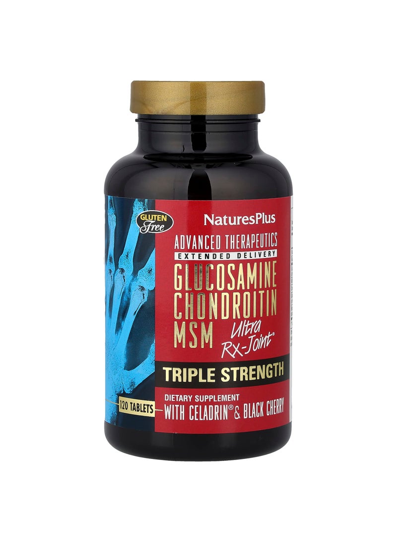 NaturesPlus Advanced Therapeutics, Glucosamine Chondroitin MSM Ultra Rx-Joint, 120 Tablets
