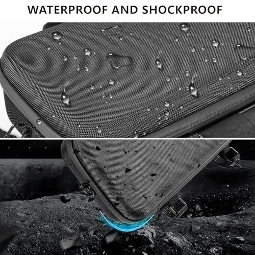 AMAZEAR Carrying Case for Insta360 X5 X4 Air Accessories, Portable Insta 360 X5 Action Camera Waterproof Travel Bag with Shoulder Strap, Compatible with Insta360 X4 Air, 3M 9.8ft Selfie Stick, Black - Image 5