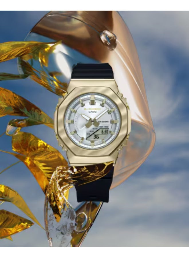 جي شوك ساعة نسائية ستانلس ستيل تناظرية رقمية -- - . مم - Image 2