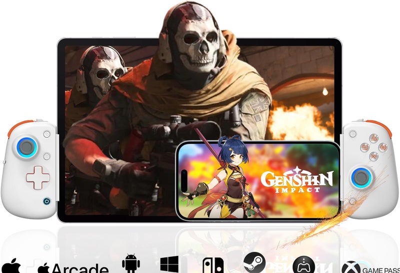 Megadream Mobile Gaming Controller for iPadTablet 13 iPhone Controller with Hall JoysticksTriggerTurboMacro7 Color RGB Gamepad Joystick for AndroidPCSwitchPS4 XboxPS5 Streaming Cloud Game COD iPhone 1716 Controller - Image 2