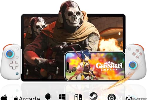 Megadream Mobile Gaming Controller for iPadTablet 13 iPhone Controller with Hall JoysticksTriggerTurboMacro7 Color RGB Gamepad Joystick for AndroidPCSwitchPS4 XboxPS5 Streaming Cloud Game COD iPhone 1716 Controller - Image 1