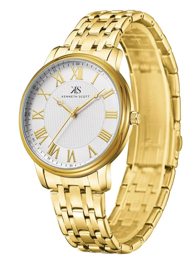 KENNETH SCOTT Men's Stainless Steel Analog Watch K22029-GBGW - 40 mm