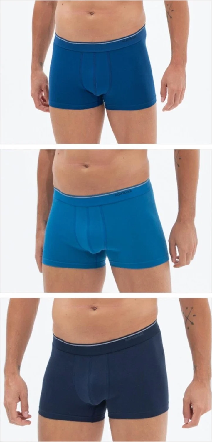 Blackspade 9673 Men's Tender Cotton 3 Pcs Navy-Dark Blue-Indigo Boxer