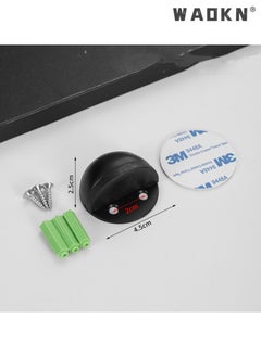 WAOKN 4 Pack Black Turtle Top Door Stopper No Punching Door Collision Silent Glass Door,304 Stainless Steel  Floor Door Stopper Floor Mount No Drill Rubber Bumper Wall Protector for Bottom  - Image 2