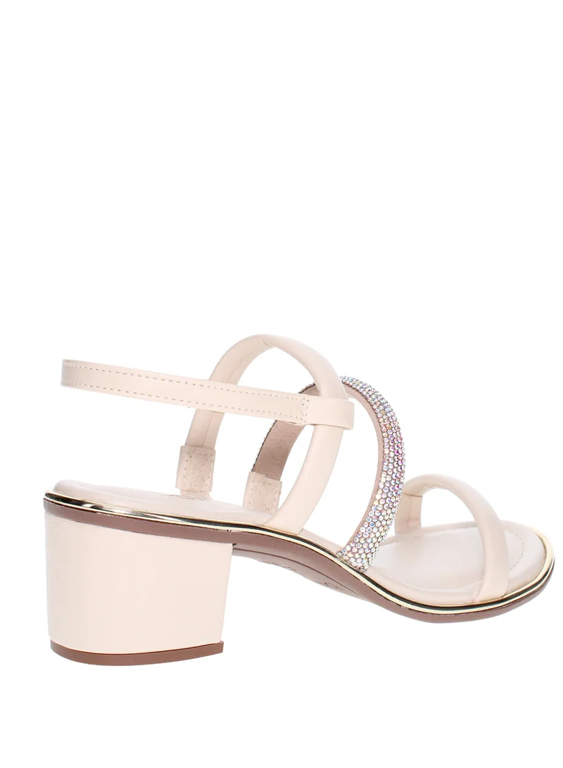Beira Rio Mid Heels Sandals for Women – Sling Back Heel Sandals for Girls with Ankle Strap