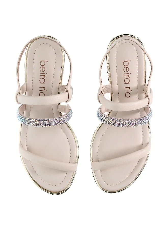 Beira Rio Mid Heels Sandals for Women – Sling Back Heel Sandals for Girls with Ankle Strap