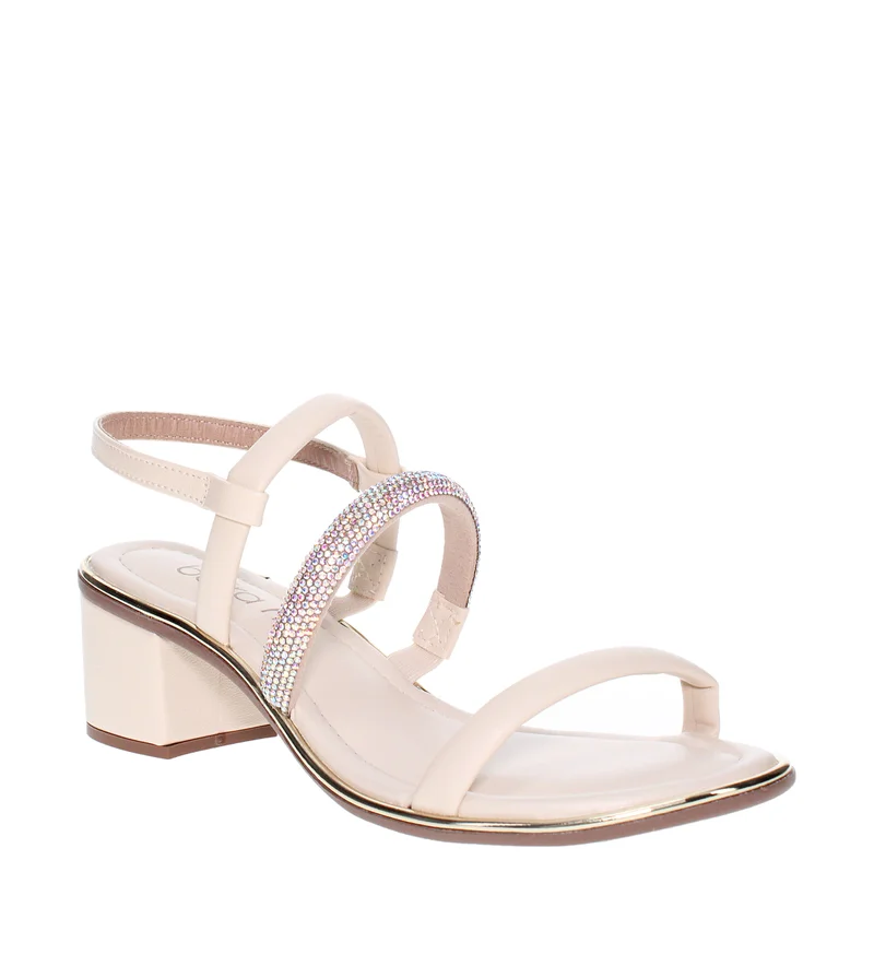 Beira Rio Mid Heels Sandals for Women – Sling Back Heel Sandals for Girls with Ankle Strap
