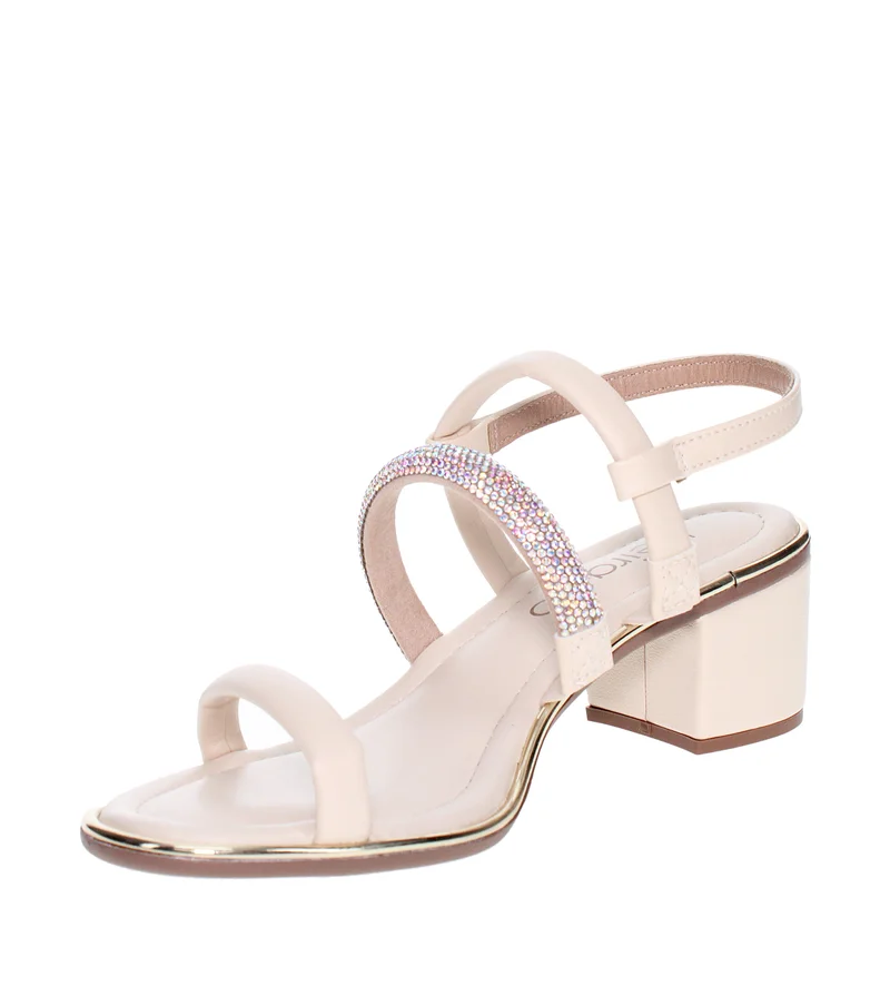 Beira Rio Mid Heels Sandals for Women – Sling Back Heel Sandals for Girls with Ankle Strap