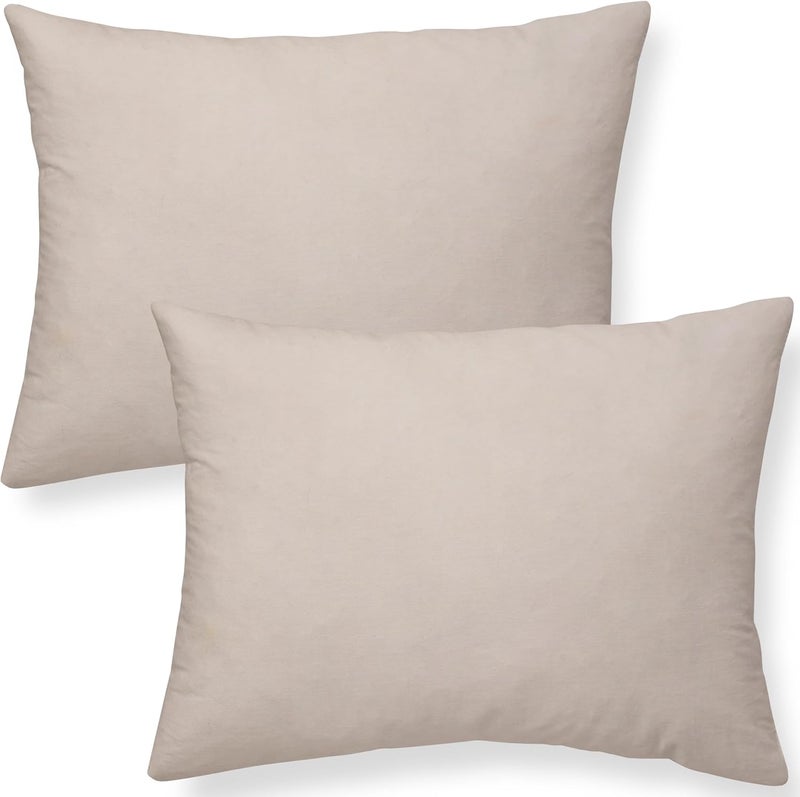 MakeMake Organics Organic Toddler Pillowcase (Set of 2) GOTS Certified Organic Cotton Toddler Pillowcase 14x19 Pillows Boys (Solid Taupe, 14x19) - Image 4