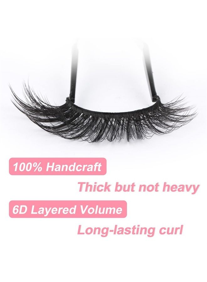 Kiromiro False Eyelashes Natural Look Wispy Faux Mink Lashes Fluffy 14mm Cat Eye Short Strip Lashes Pack - Image 4