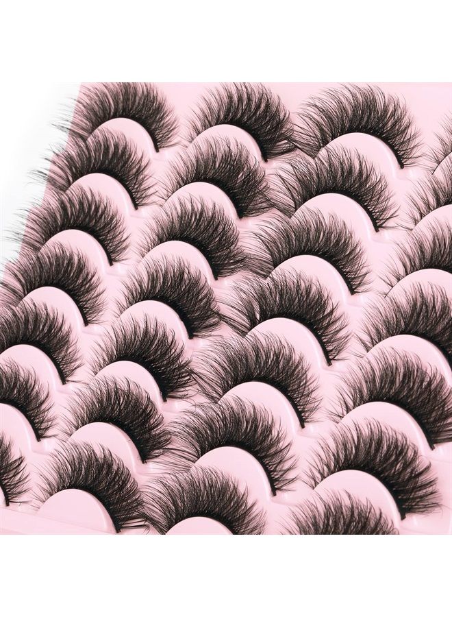 Kiromiro False Eyelashes Natural Look Wispy Faux Mink Lashes Fluffy 14mm Cat Eye Short Strip Lashes Pack - Image 5