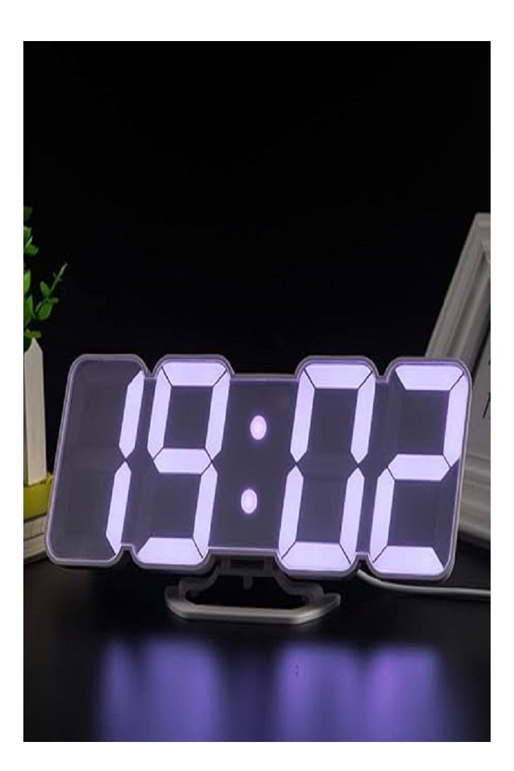 ساعة حائط ومكتب رقمية حديثة LED بشاشة كبيرة - تنسيق 24 ساعة، سطوع قابل للتعديل، ووظيفة التنبيه - Image 1