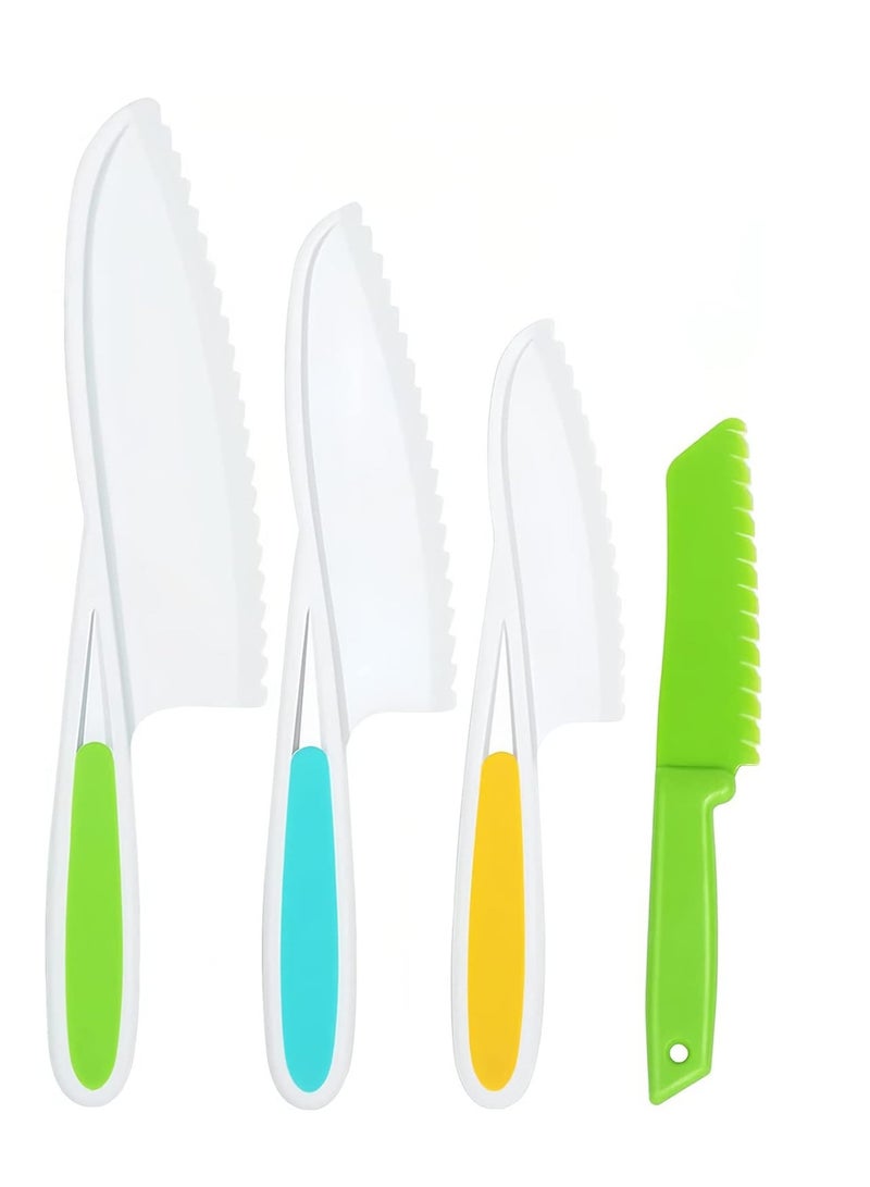 Montessori Kitchen Tools for Toddlers-Kids, Kid-Safe Kitchen Set, Toddler Kids Knives Kitchen Set for Real Cooking Safe (4pcs) - Image 1