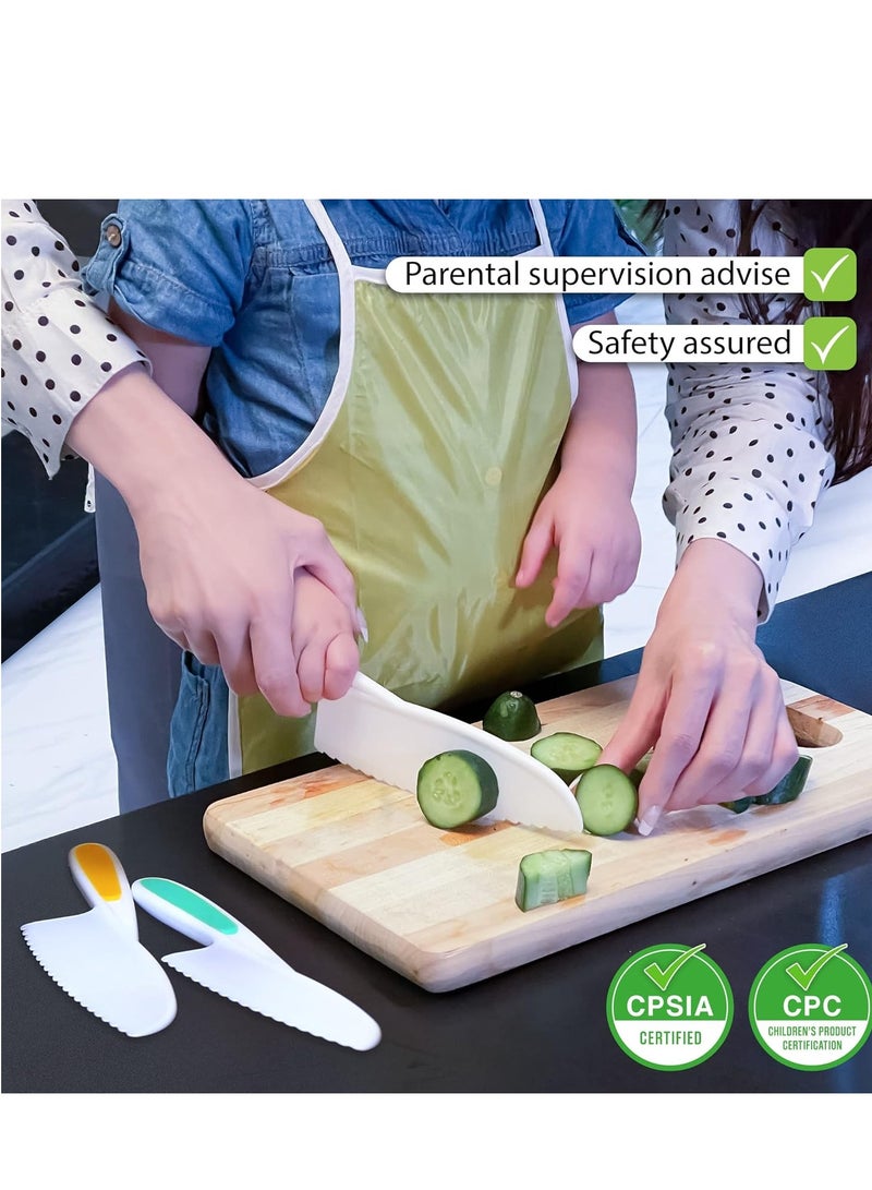 Montessori Kitchen Tools for Toddlers-Kids, Kid-Safe Kitchen Set, Toddler Kids Knives Kitchen Set for Real Cooking Safe (4pcs) - Image 3