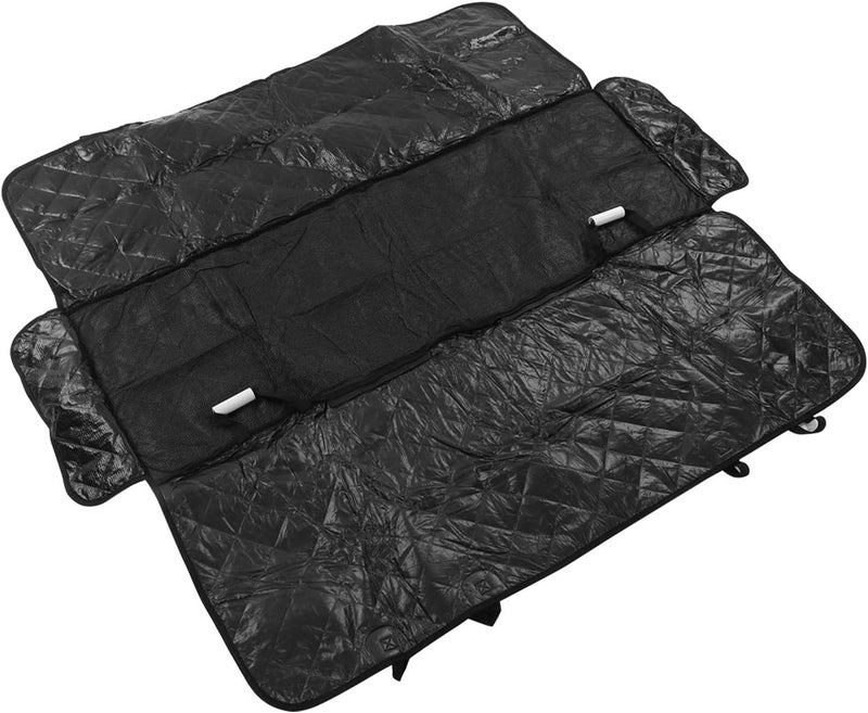 Jeanoko Car Seat Cover Foldable Pet Bridge Platform 59.84x56.3in Breathable Mesh Design for Back Seat Extender, Applicable for Pets - Image 2