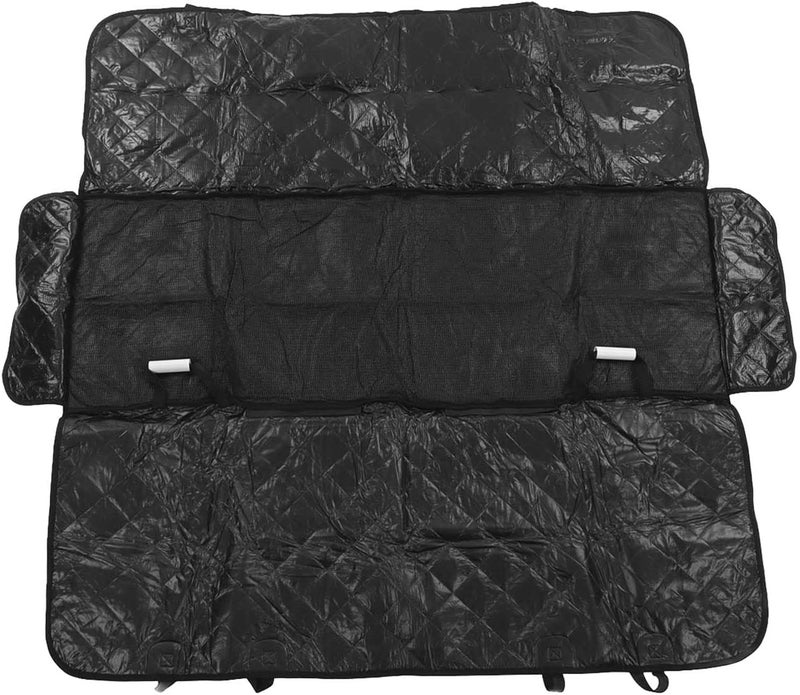 Jeanoko Car Seat Cover Foldable Pet Bridge Platform 59.84x56.3in Breathable Mesh Design for Back Seat Extender, Applicable for Pets - Image 5