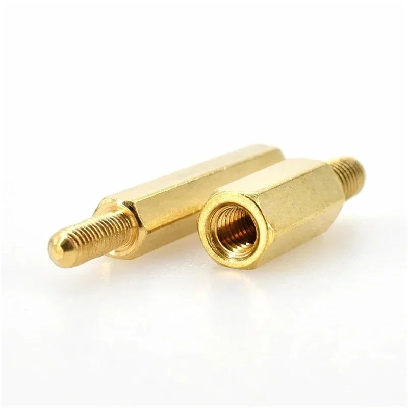 Hex Spacer Nut 45pcs Male-Female Hex Brass Motherboard Standoff for Circuit Board, PCB Board etc(6mm,M3(Head 5mm)) - Image 4