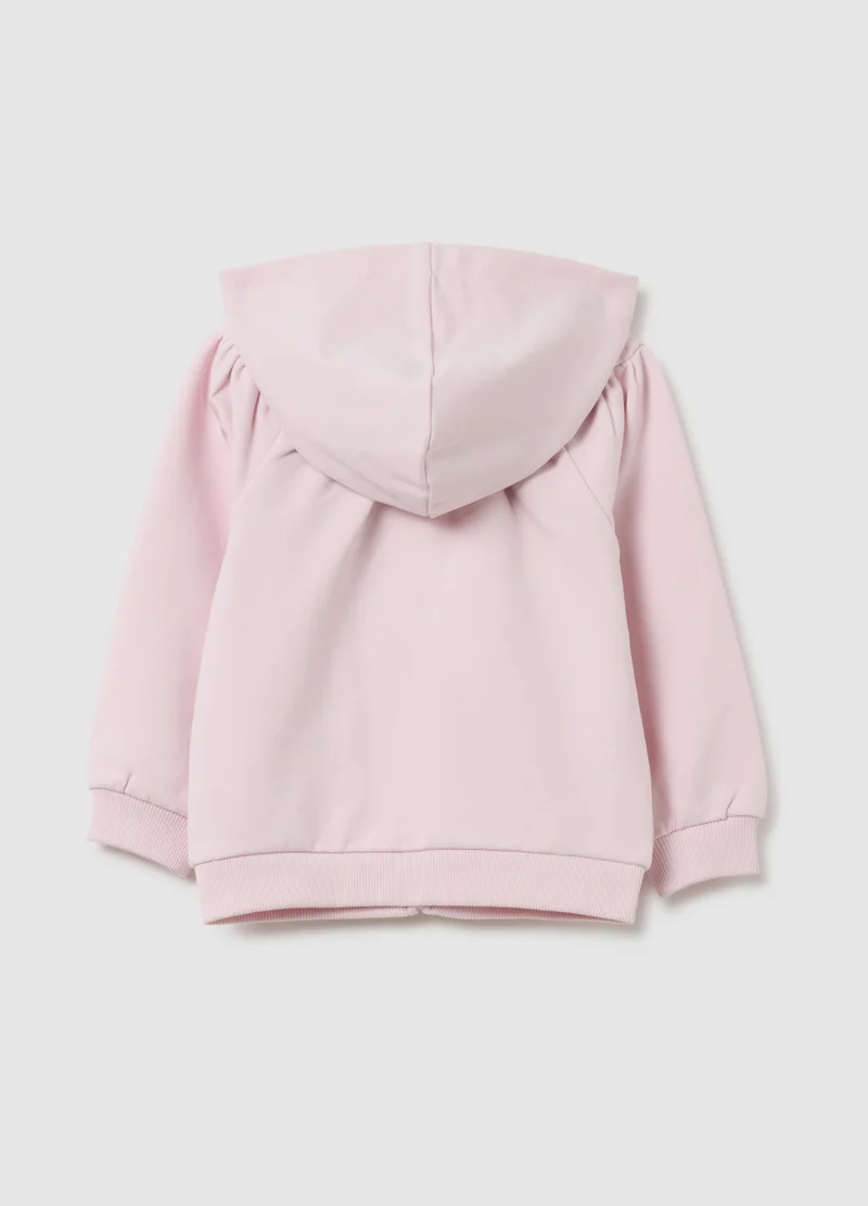او في اس GIRL'S PINK COTTON JACKET REGULAR FIT
