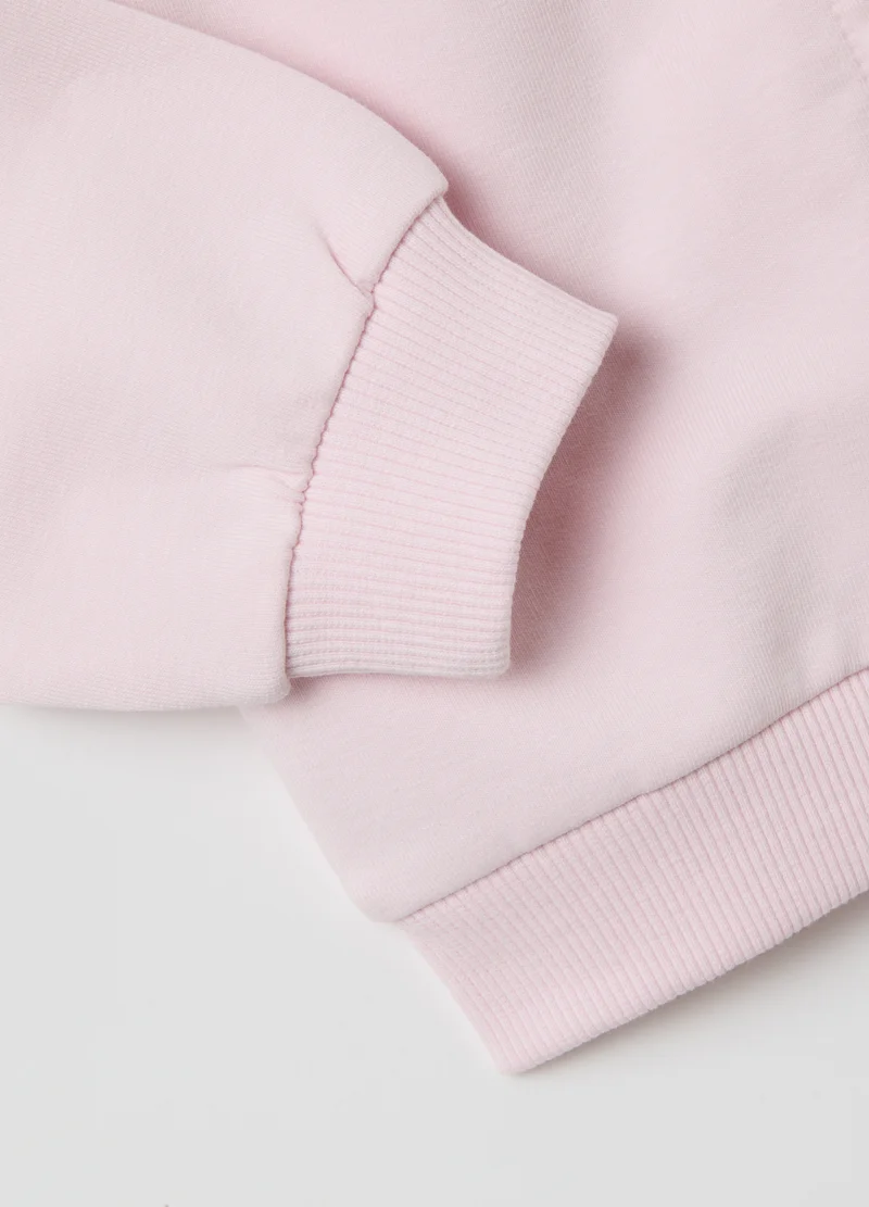 Ovs GIRL'S PINK COTTON JACKET REGULAR FIT