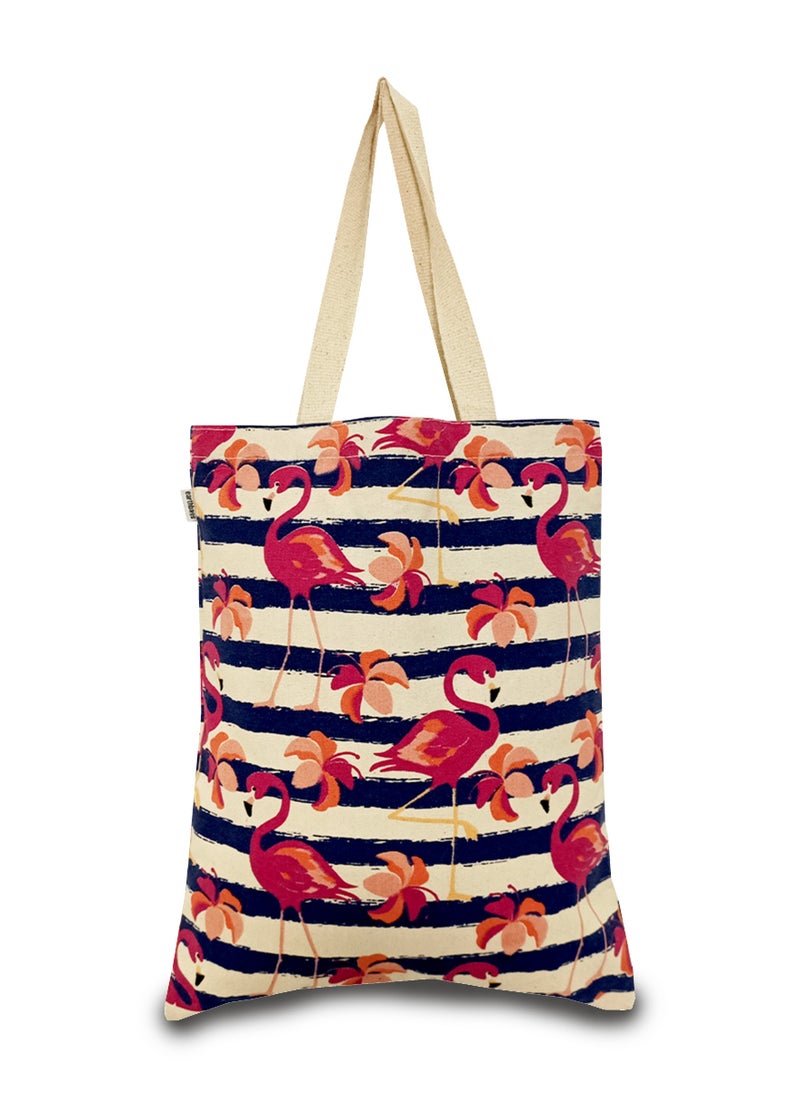 earthbags - Sustainable Cotton Canvas Printed Tote Bag with Soft Cotton Tape Handles - Image 1