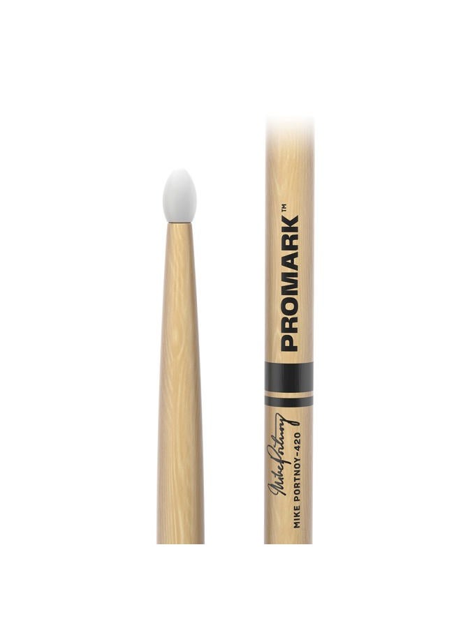 ProMark Pro Mark TX420N American Hickory 420 Nylon Tip Drumsticks in Mike Portnoy Autograph Model - Image 2
