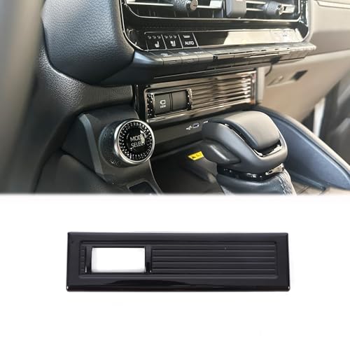 Heutamo Center Console Cigarette Lighter Panel Trim Cover Compatible with Toyota Land Cruiser Prado 250 J250 LC250 2024 2025, ABS Center Control Interior Trim Accessories (Black) - Image 1