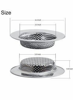 Excefore Kitchen Sink Strainer Stopper Kit, Anti Clogging Garbage Disposal Stopper, 4.5 Inch Stainless Steel Sink Drain Strainer - Sink Plug for Standard 3-1/2 Inch Kitchen Sinks 2 PCS  - Image 4