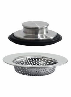 Excefore Kitchen Sink Strainer Stopper Kit, Anti Clogging Garbage Disposal Stopper, 4.5 Inch Stainless Steel Sink Drain Strainer - Sink Plug for Standard 3-1/2 Inch Kitchen Sinks 2 PCS  - Image 1