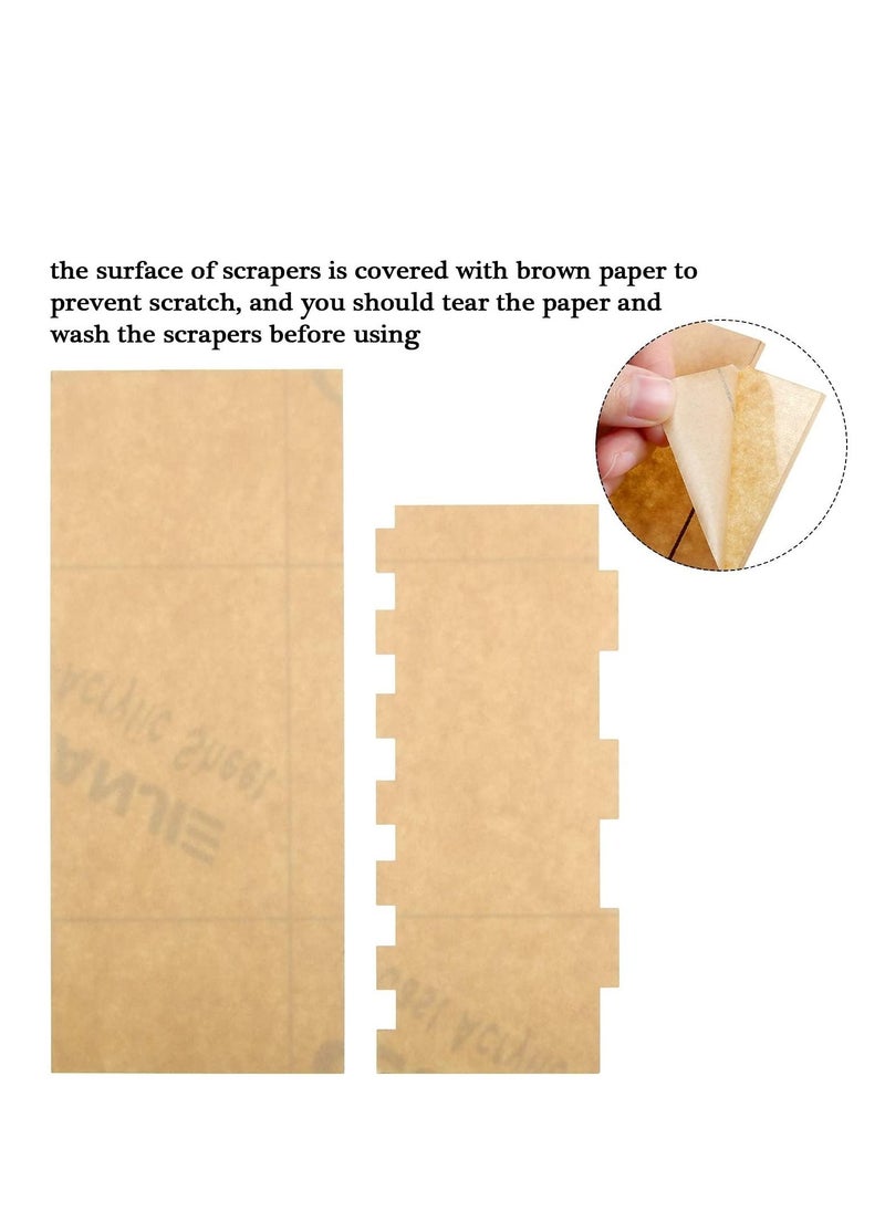 SYOSI - 12 Inch Clear Large Acrylic Cake Scraper Smoother and 10 Inch Cake Scraper Stripes Cake Smoother, Icing Smoother for Cakes The Continuous Sliding Makes the Icing Smoother - Image 1