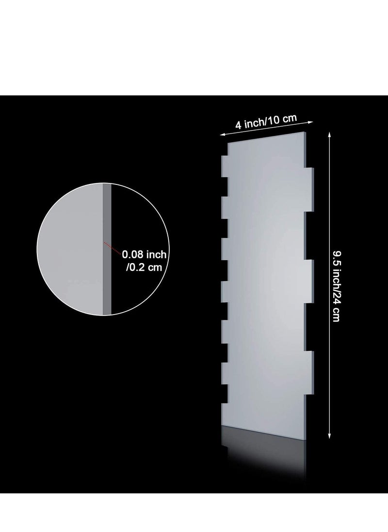 SYOSI - 12 Inch Clear Large Acrylic Cake Scraper Smoother and 10 Inch Cake Scraper Stripes Cake Smoother, Icing Smoother for Cakes The Continuous Sliding Makes the Icing Smoother - Image 1