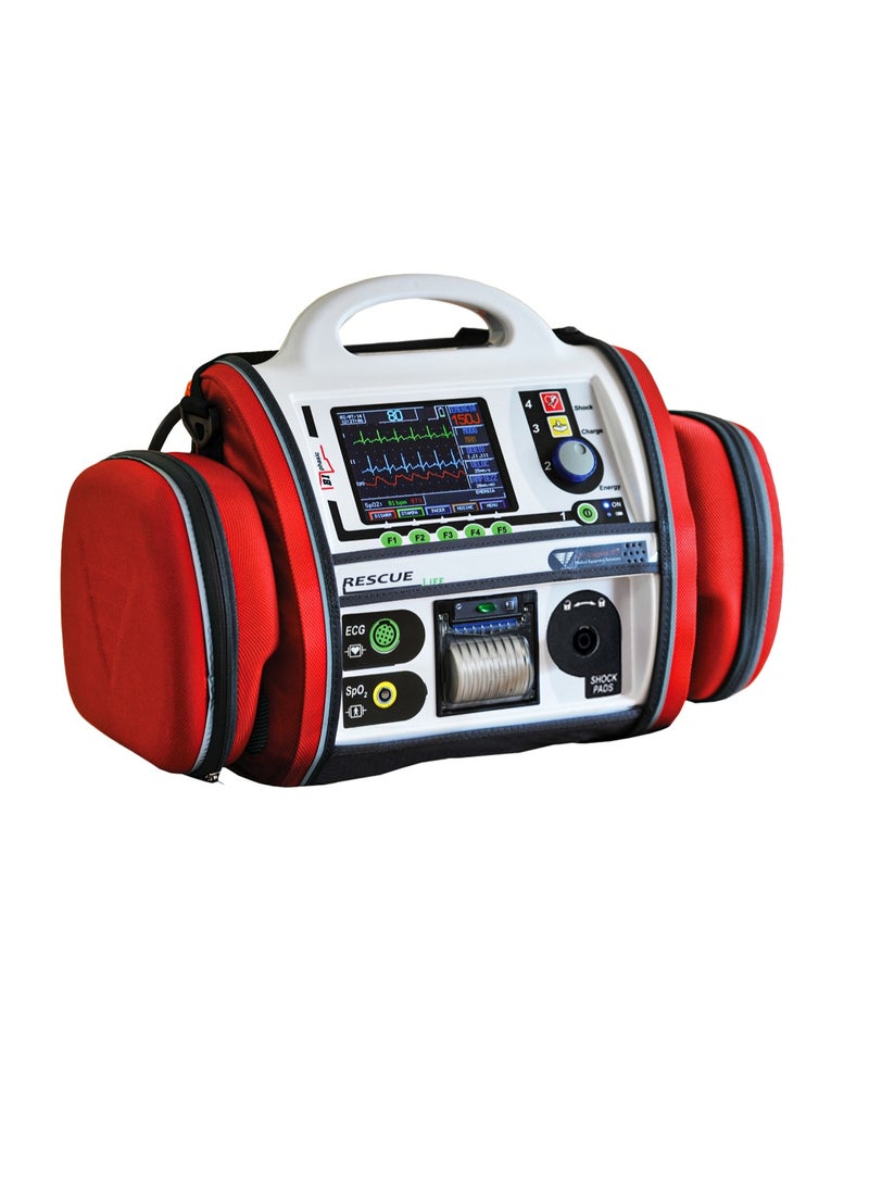 ABRONN - DEFIBRILLATOR RESCUE LIFE 7 - Advanced Made-in-Italy AED with 7" Color TFT Display, Auto-Test Mode, 5-Hour Battery, Multi-Lead ECG, AED & Advisory Modes, IP54 Rated for Harsh Conditions - Image 1