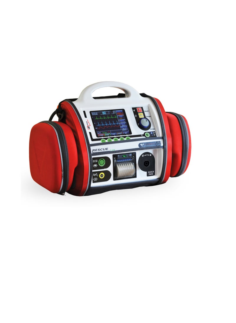 ABRONN - DEFIBRILLATOR RESCUE LIFE 7 - Advanced Made-in-Italy AED with 7" Color TFT Display, Auto-Test Mode, 5-Hour Battery, Multi-Lead ECG, AED & Advisory Modes, IP54 Rated for Harsh Conditions - Image 1
