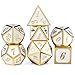 DnDnD White with Gold Number DND Dice SetsSolid Metal Die with Free Gorgeous Metal Tin for Dungeons and Dragons DD Role Playing Game Tabletop Games - Image 2