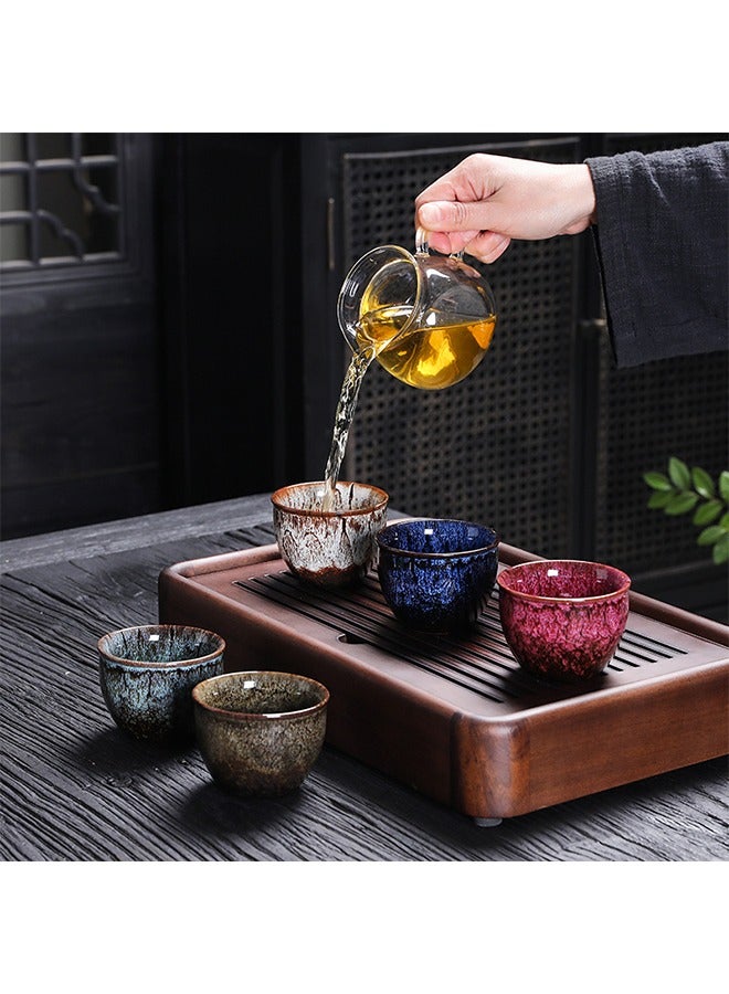 XiuWoo Set Of 5 Espresso Coffee Cup Ceramic Teacup Porcelain Tea Cup Set Multicolour - Image 5