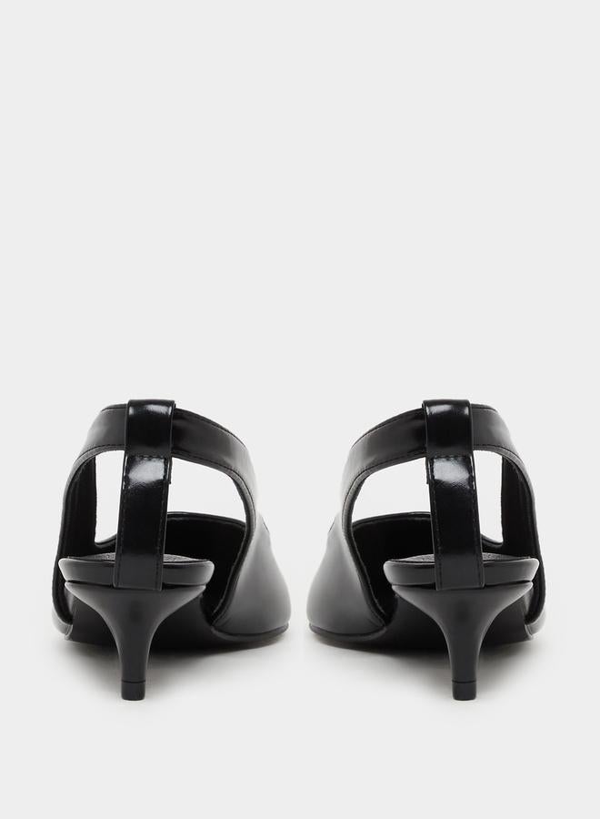 ستايلي حذاء ستيلي بكعب قطة مدبب بحزام خلفي - Image 5