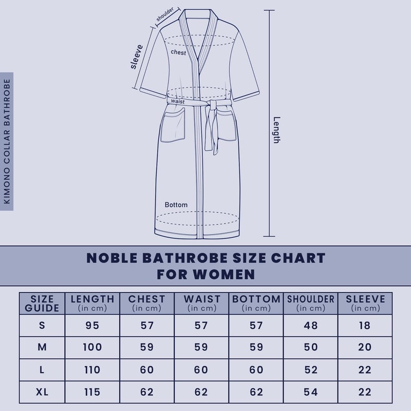 Rangoli Noble Cotton Microfibre Premium Bathrobe for Women - 400 GSM Ultra-Soft & Lightweight Grey Bath Gown - Image 4