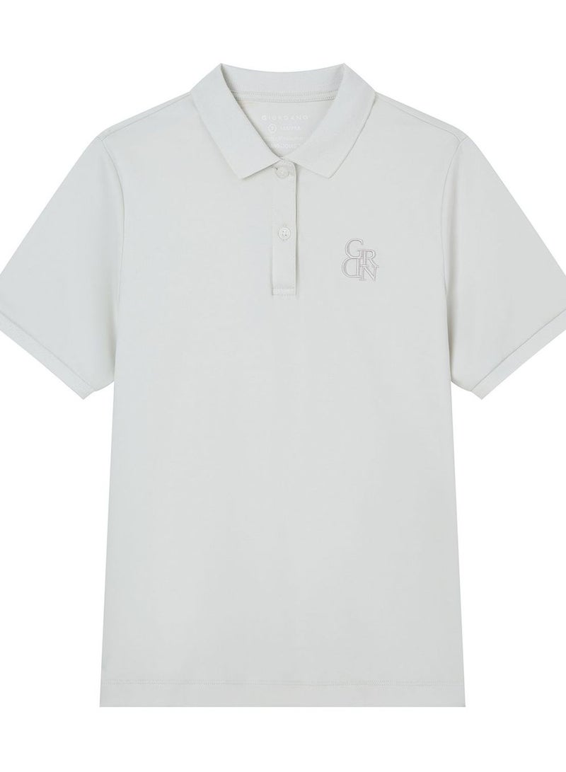GIORDANO Women’s Embroidered Cotton Liquid Touch Polo - Image 3