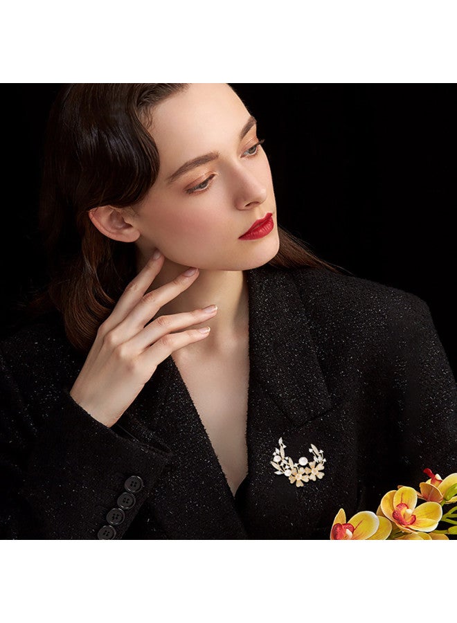 إيطالينا بروش Laurel Cherry Blossom متعدد الاستخدامات لربيع وصيف - كورساج بسيط وعالي الجودة لإكسسوارات البدلة - Image 4