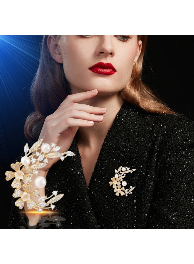 إيطالينا بروش Laurel Cherry Blossom متعدد الاستخدامات لربيع وصيف - كورساج بسيط وعالي الجودة لإكسسوارات البدلة - Image 5
