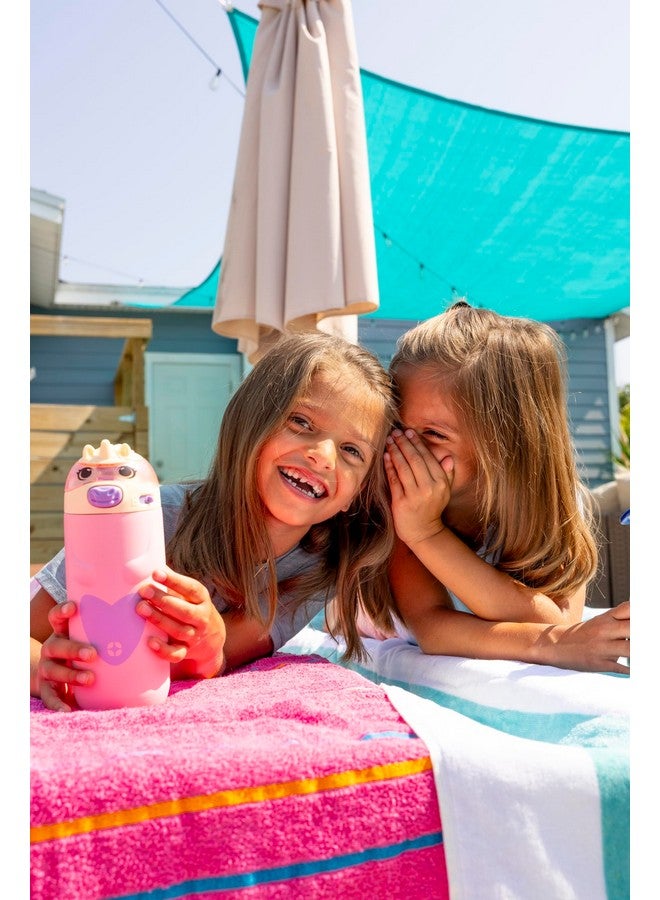 Ello Ello Ellies 12oz Vacuum Insulated Stainless Steel Kids Water Bottle with Straw and Built-in Carrying Handle and Leak-Proof Locking Lid for School Backpack, Lunchbox and Outdoor Sports, Unicorn  - Image 2