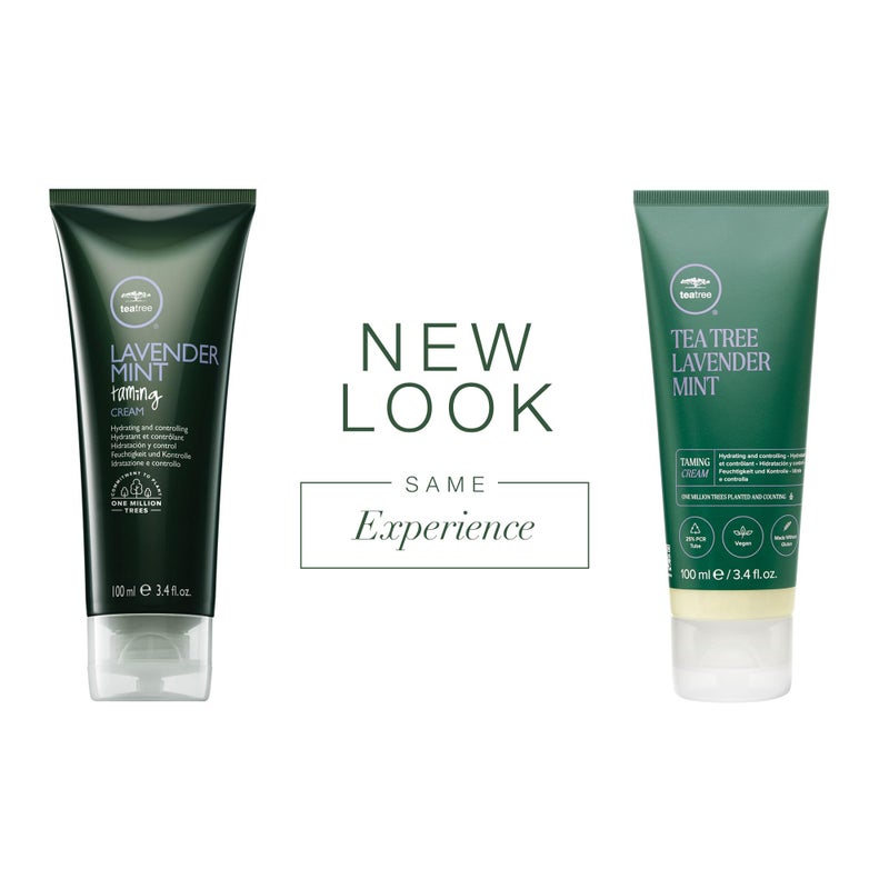 Tea Tree Lavender Mint Taming Cream, Rich Hair Styling Cream, For Coarse, Curly + Dry Hair, 3.4 fl. oz. - Image 2